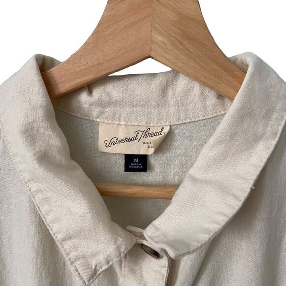 Universal Thread Romper High Neck 3/4 Sleeves in Ivory Print Size Medium - Picture 4 of 8